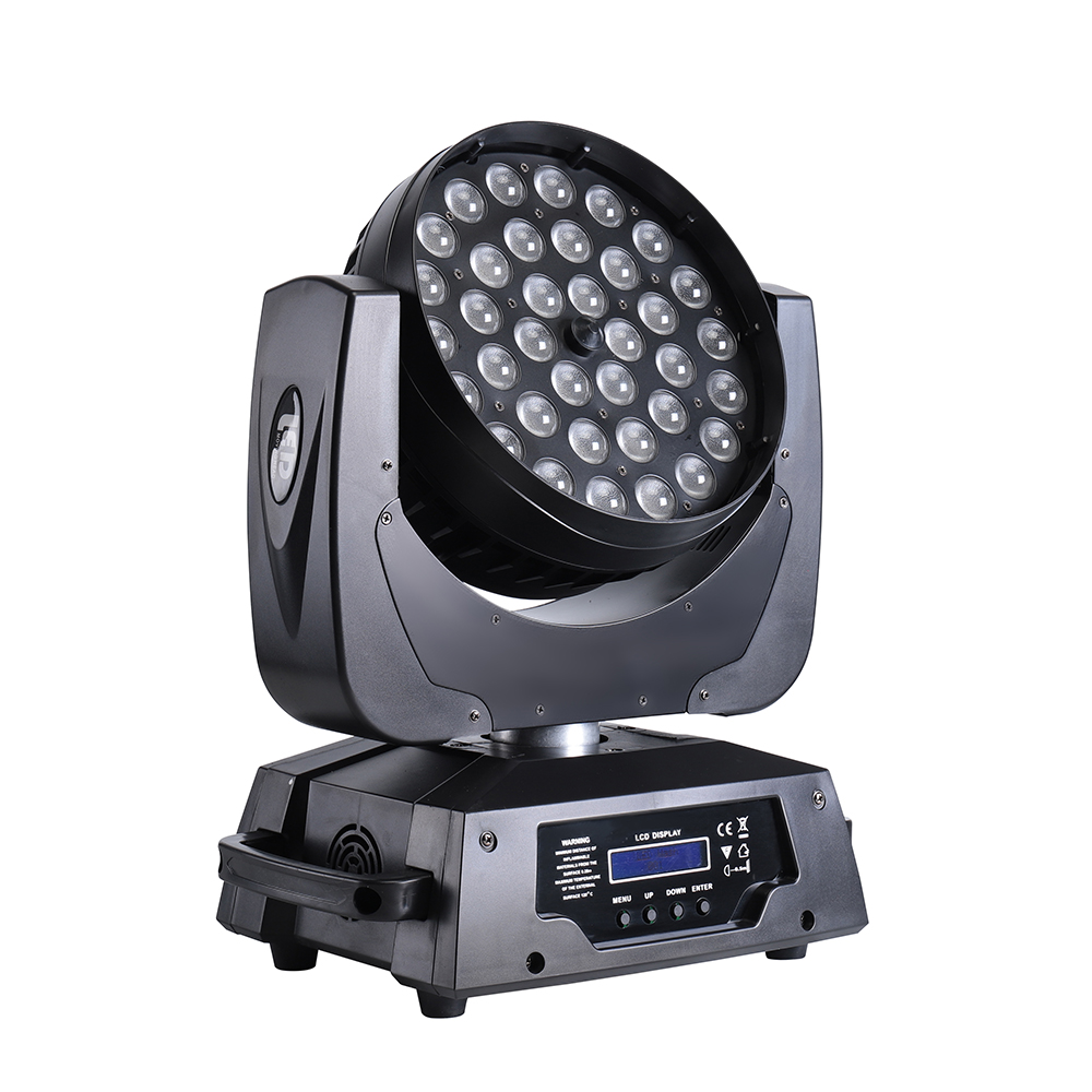 36pcsx10w LED moving head zoom wash light with circle control RDM function