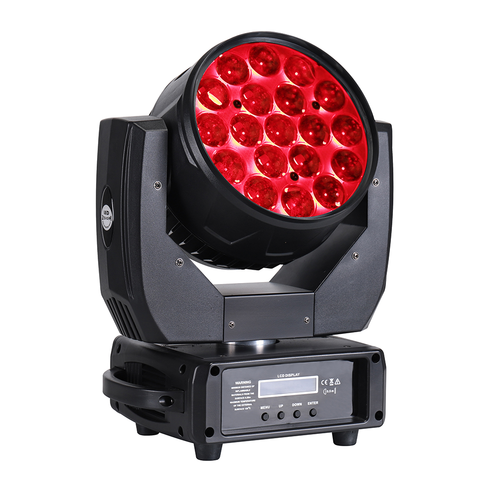 19x12W 4 in 1 led zoom moving head wash light with circle control